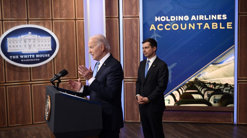 Biden proposes cash compensation from airlines for flight cancellations or major delays