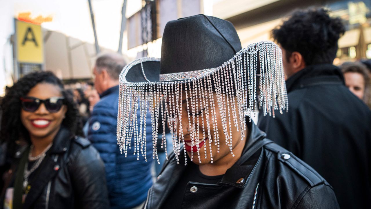 Beyonce fans queue to enter to the Friends Arena to watch her first concert of the World Tour named 